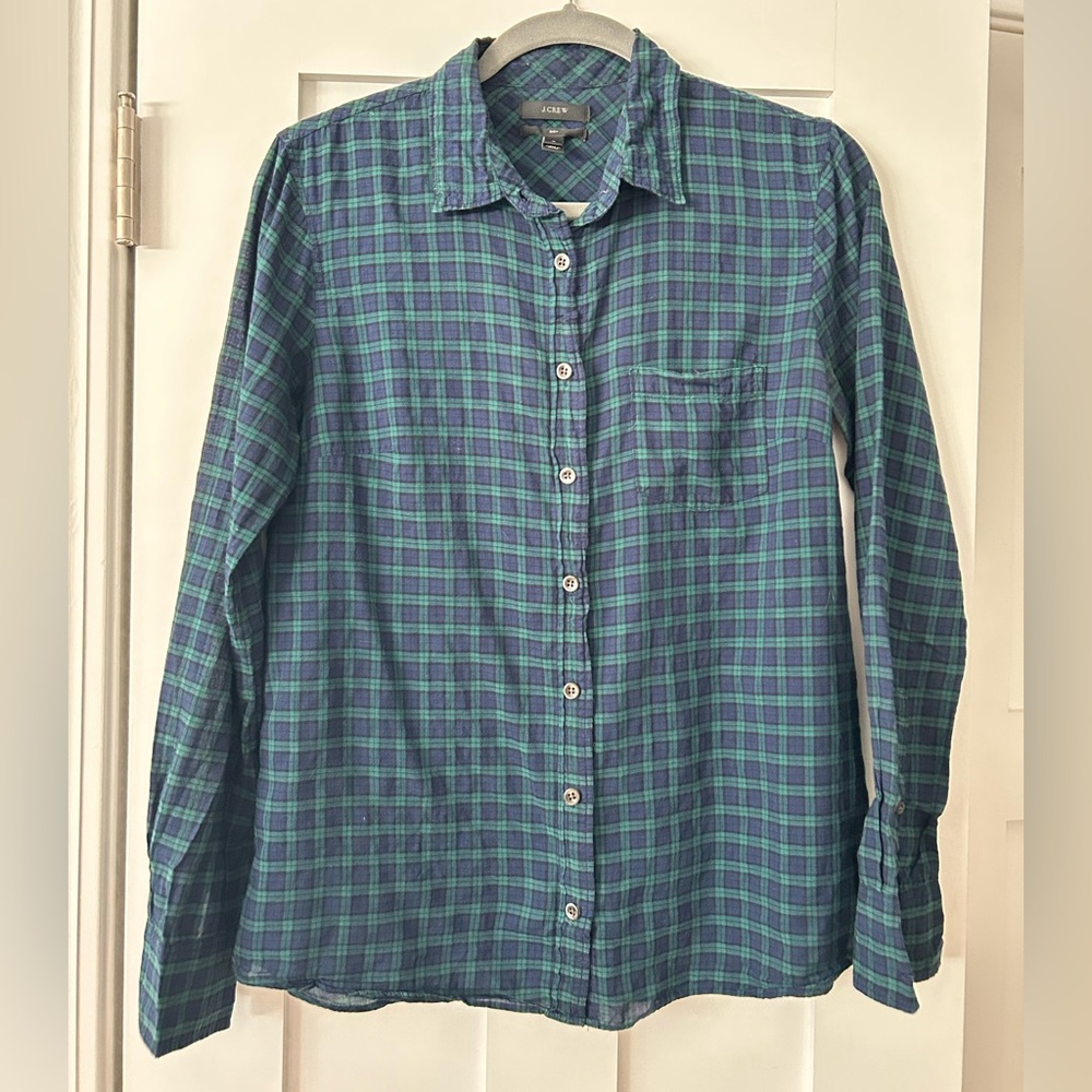 J Crew Blackwatch Plaid Button-Down size 4